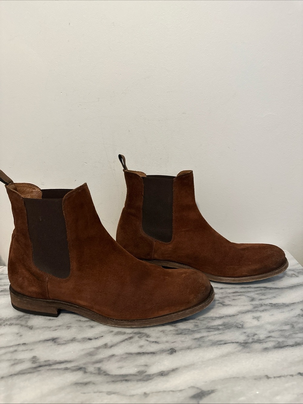 Frye Men's Brown Suede Chelsea Boots Sz 13D